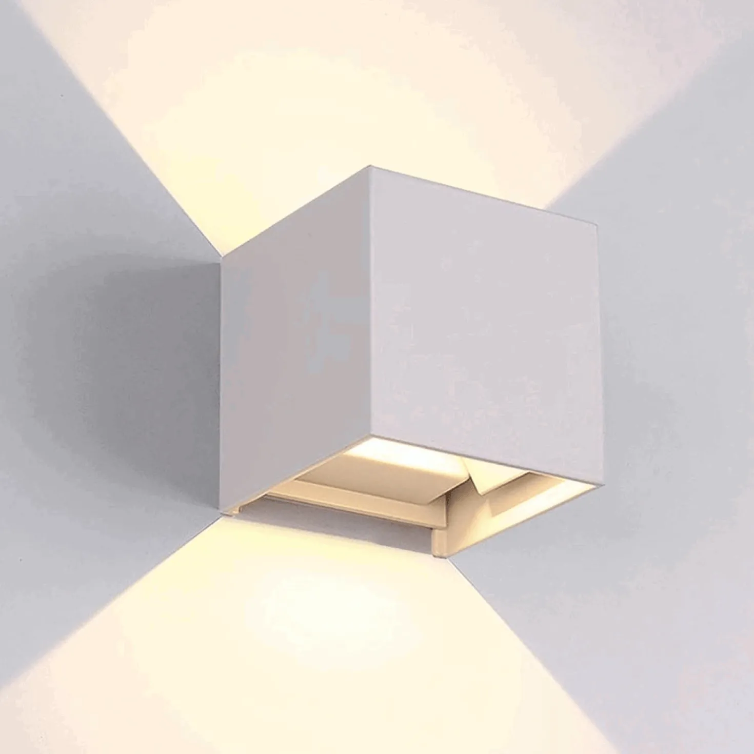 Udendørs LED væglampe | Hvid | 2X3W | 3000K