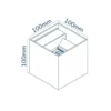 Udendørs LED Væglampe | 3000K | 420lm | 2X3W | QUERK | Sort