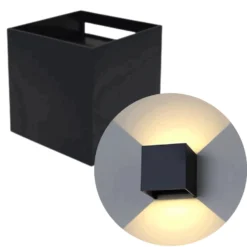 Udendørs LED Væglampe | 3000K | 420lm | 2X3W | QUERK | Sort