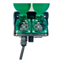 Udendørs stikkontakter | 2 udtag | Med Timer | 1,5m ledning