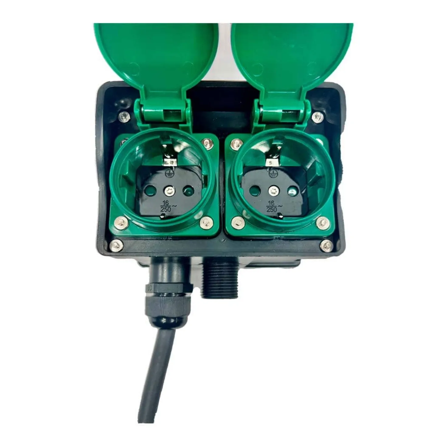 Udendørs stikkontakter | 2 udtag | Med Timer | 1,5m ledning