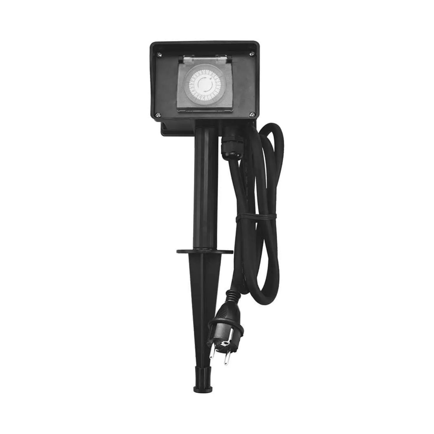 Udendørs stikkontakter | 2 udtag | Med Timer | 1,5m ledning