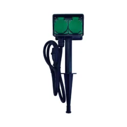 Udendørs stikkontakter | 2 udtag | Med Timer | 1,5m ledning