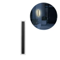 Udendørs Væglampe | 60cm | 3CCT | 2250lm | 20W | WOW | Sort