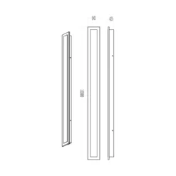 Udendørs Væglampe | 100cm | 3CCT | 2750lm | 25W | WOW | Sort
