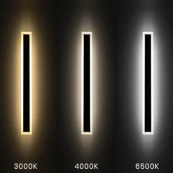 Udendørs Væglampe | 100cm | 3CCT | 2750lm | 25W | WOW | Sort