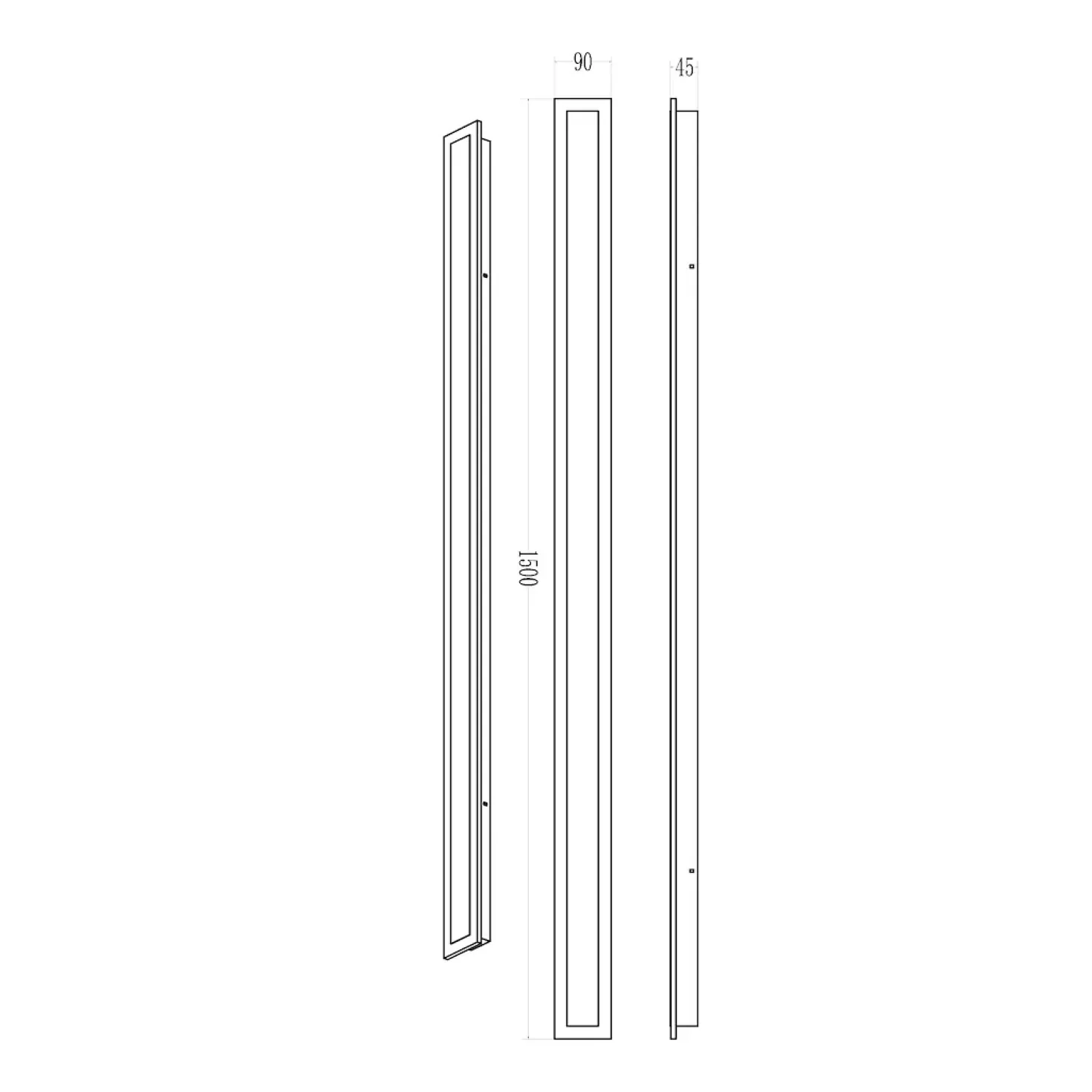 Udendørs Væglampe | 1500cm | 3CCT | 3640lm | 30W | WOW | Sort