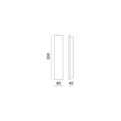 Udendørs væglampe | 30cm | 4000K | 300 lm | 8W | MIRANA | Sort