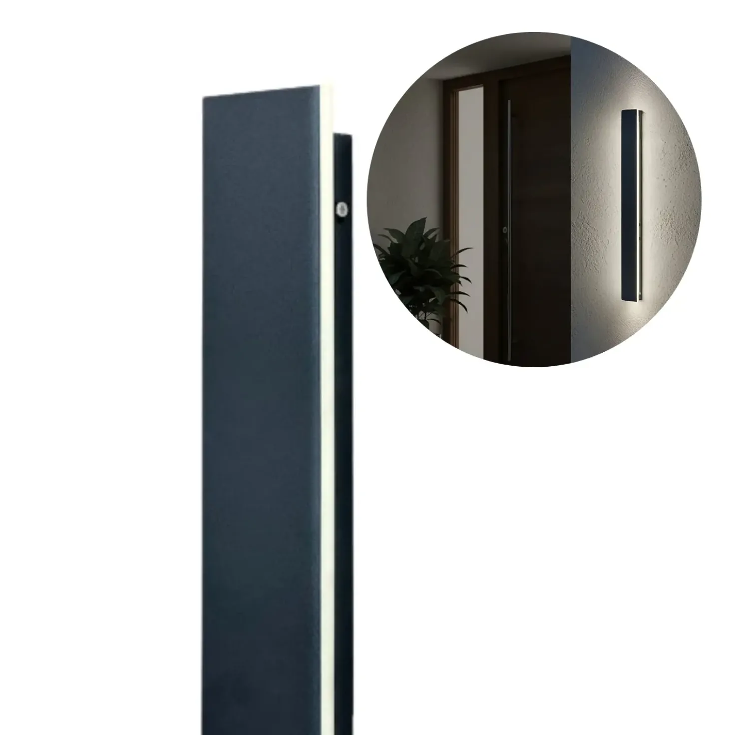 Udendørs væglampe | 60cm | 4000K | 650lm | 12W | MIRANA | Sort