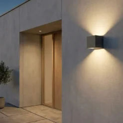 Udendørs Væglampe | Facadelampe | Grå | G9 | IP65 | Up & Down Light