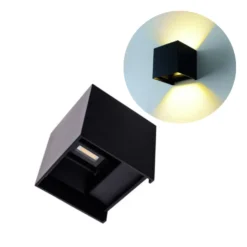 Udendørs Væglampe | Facadelampe | 3000K | 660lm | 6W | Sort