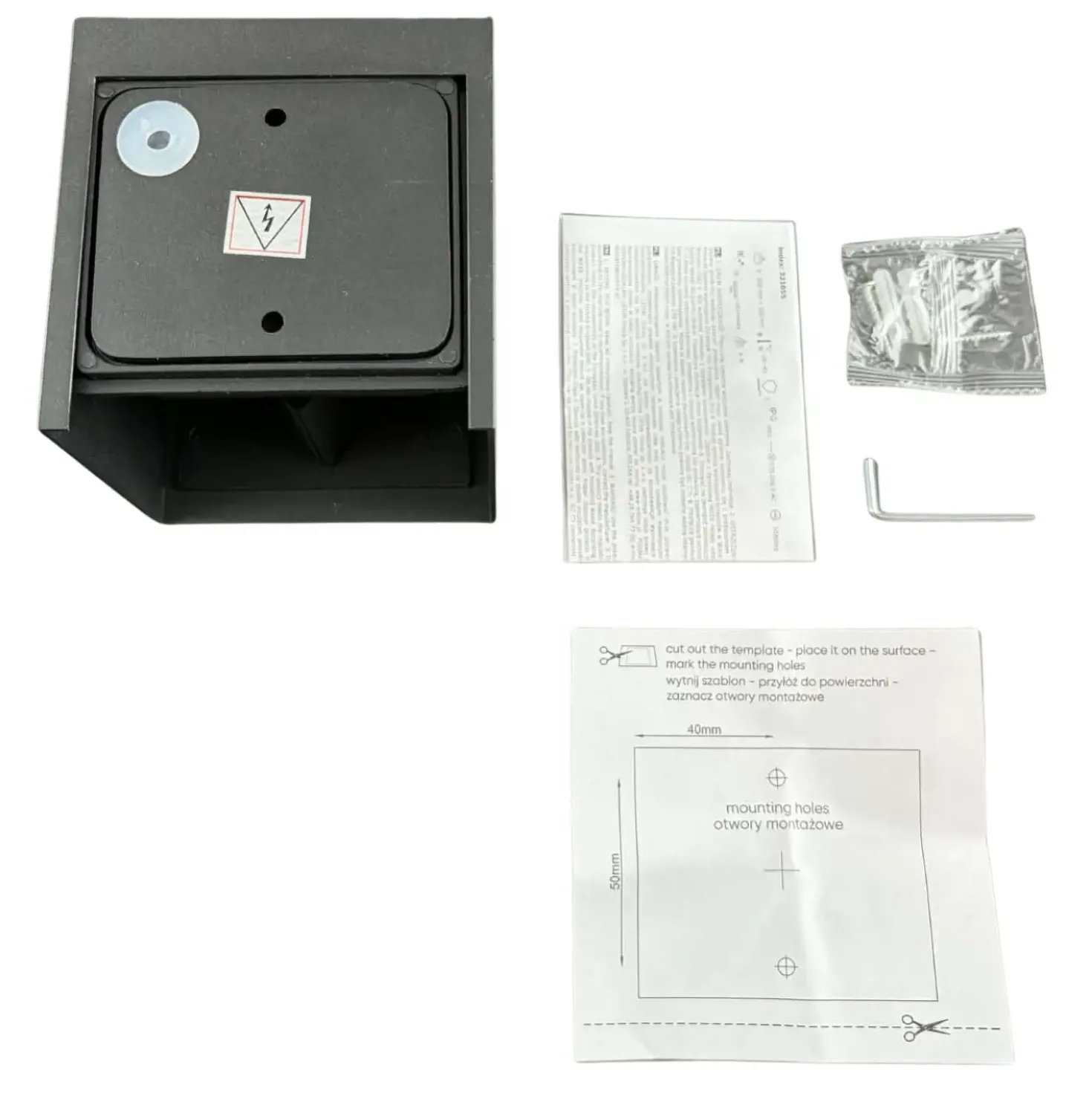 Udendørs Væglampe inkl. Pære | 4-Pak | 3000K | 380lm | 4W | IP65 | Sort