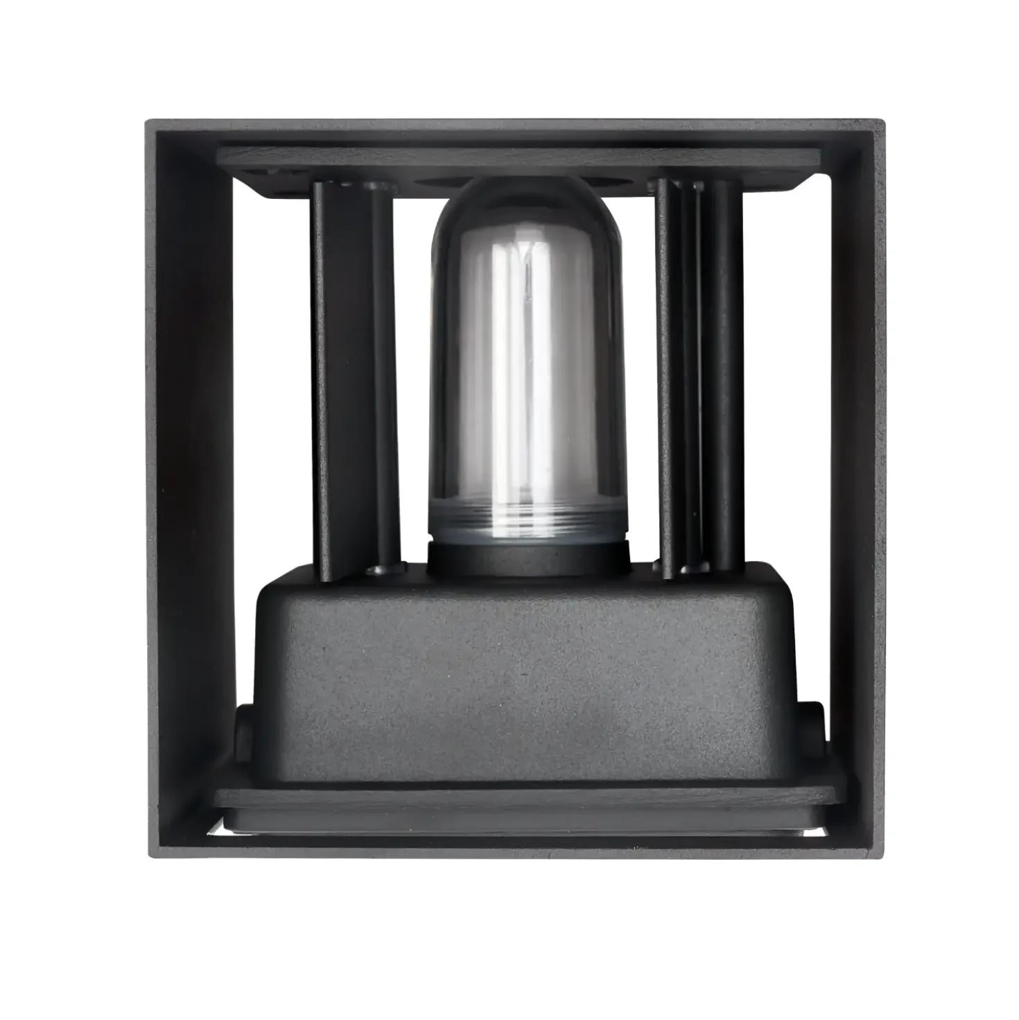 Udendørs Væglampe inkl. Pære | 4-Pak | 3000K | 380lm | 4W | IP65 | Sort