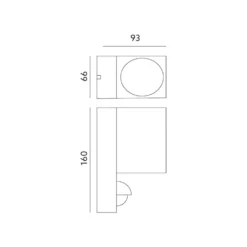 Udendørs Væglampe med Sensor | Grå | 1xGu10 | QZ15LX