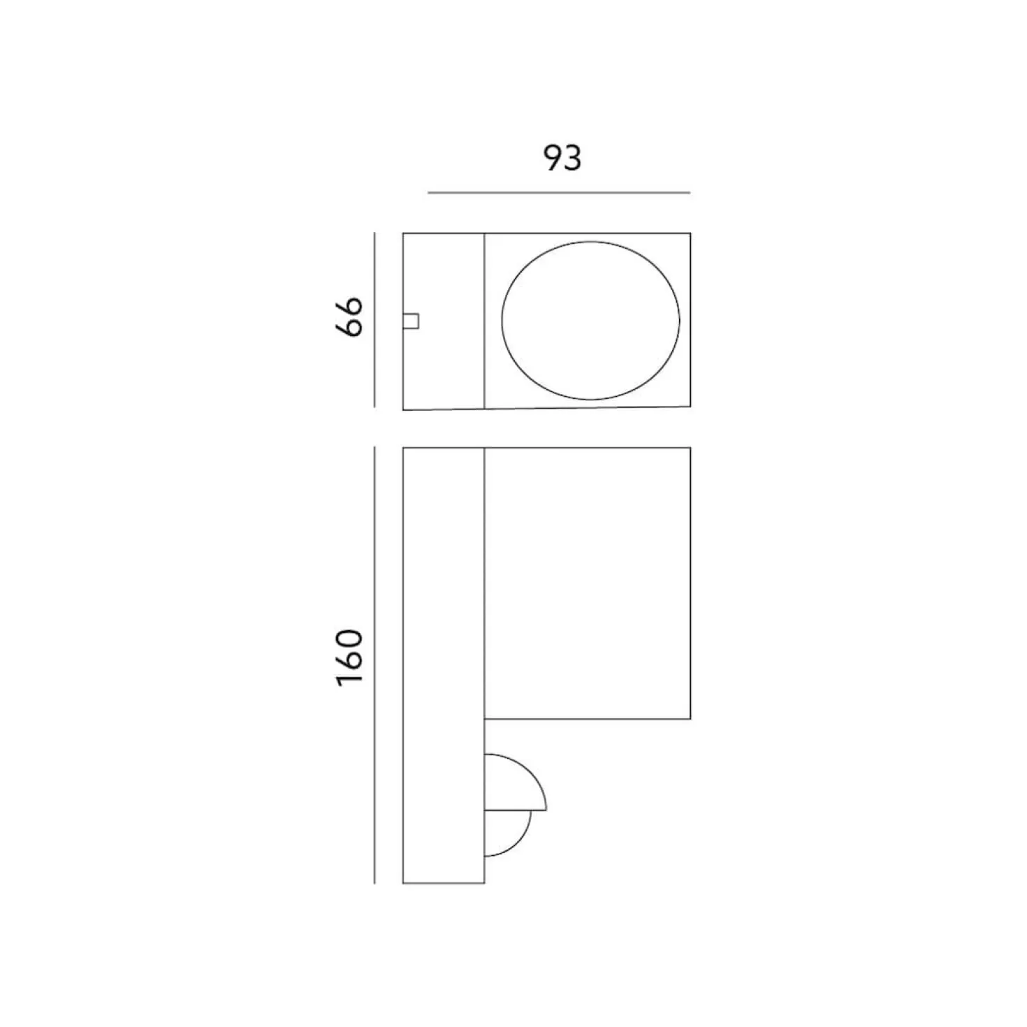 Udendørs Væglampe med Sensor | Sort | 1xGu10 | QZ15LX