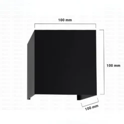 Udendørs Væglampe | 4-Pak | RGB+CCT | 540lm | 6W | Hue Kompatible | TENZA | Sort