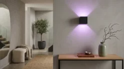 Udendørs Væglampe | 4-Pak | RGB+CCT | 540lm | 6W | Hue Kompatible | TENZA | Sort