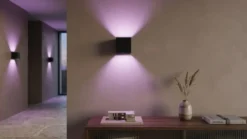 Udendørs Væglampe | 4-Pak | RGB+CCT | 540lm | 6W | Hue Kompatible | TENZA | Sort