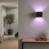 Udendørs Væglampe | RGB+CCT | 540lm | 6W | Hue Kompatible | TENZA | Sort