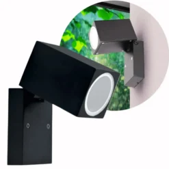 Udendørs Væglampe | Sort | Spotlampe | QZ | Gu10 | IP44