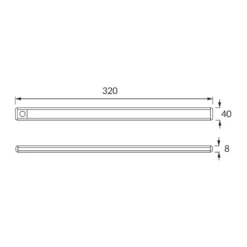 Underskabsarmatur med Sensor | 32cm | Batteri | 4300K | 205lm | 1.6W | SEWERYN | Hvid