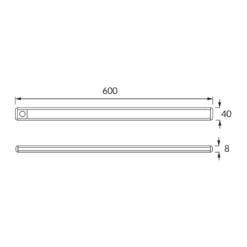 Underskabsarmatur med Sensor | 60cm | Batteri | 4300K | 355lm | 2.9W | SEWERYN | Hvid