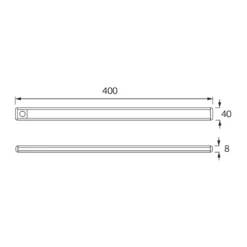 Underskabsarmatur med Sensor | 40cm | Batteri | 4300K | 265lm | 2.3W | SEWERYN | Hvid