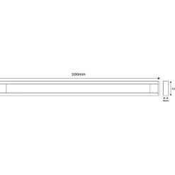 Underskabsarmatur | 2x50cm | LED Lys | Dæmpbar | Fladt | 5W