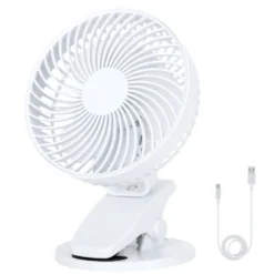 USB Bordventilator med klemme | Genopladelig | 6W | VIENTO | Hvid
