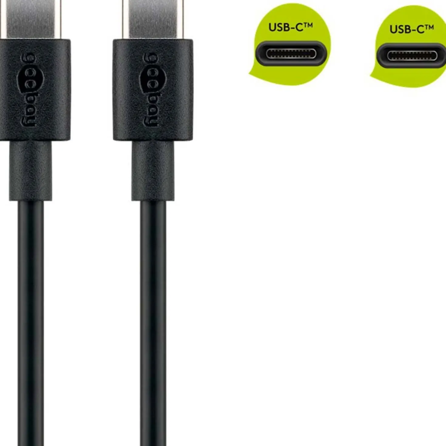 USB-C Kabel | 3.0A | 2m | Sort | Universal (51243)