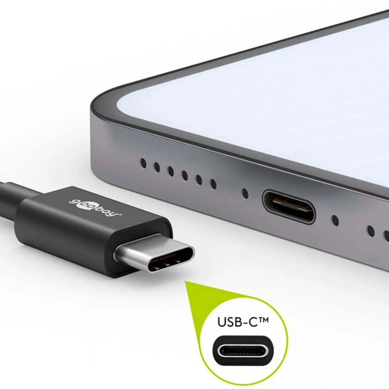 USB-C Kabel | 3.0A | 2m | Sort | Universal (51243)