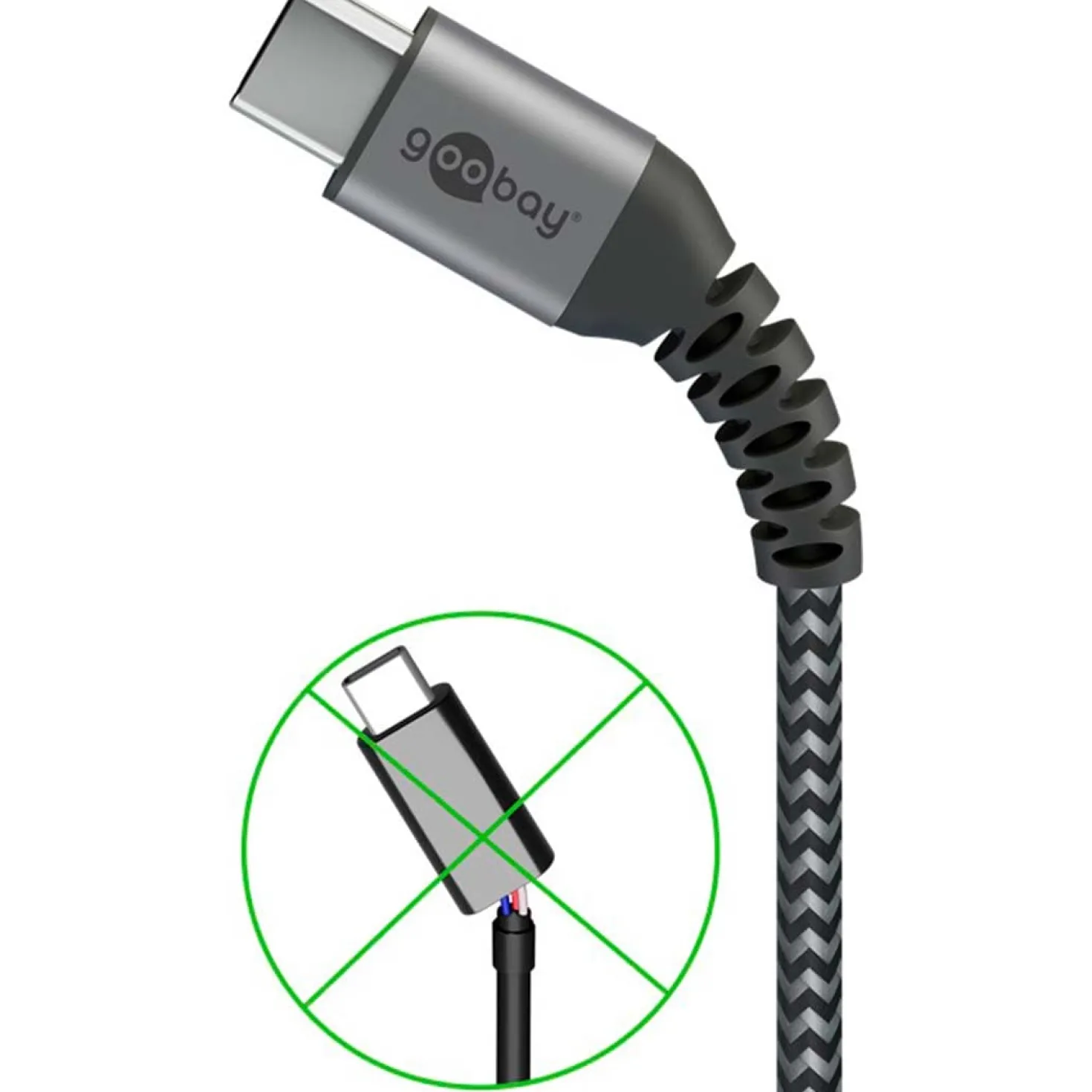 USB C Til USB A | Lightningkabel | 2m | 60W | Knækbeskyttelse