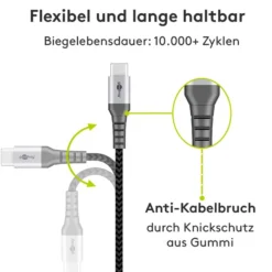 USB C Til USB A | Lightningkabel | 2m | 60W | Knækbeskyttelse