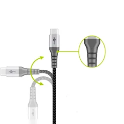 USB C Til USB A | Lightningkabel | 2m | 60W | Knækbeskyttelse