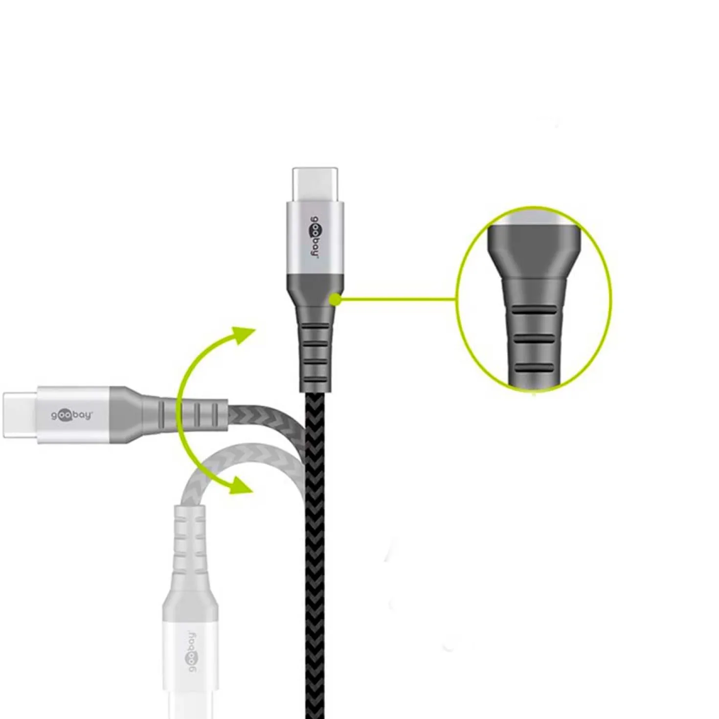 USB C Til USB A | Lightningkabel | 2m | 60W | Knækbeskyttelse