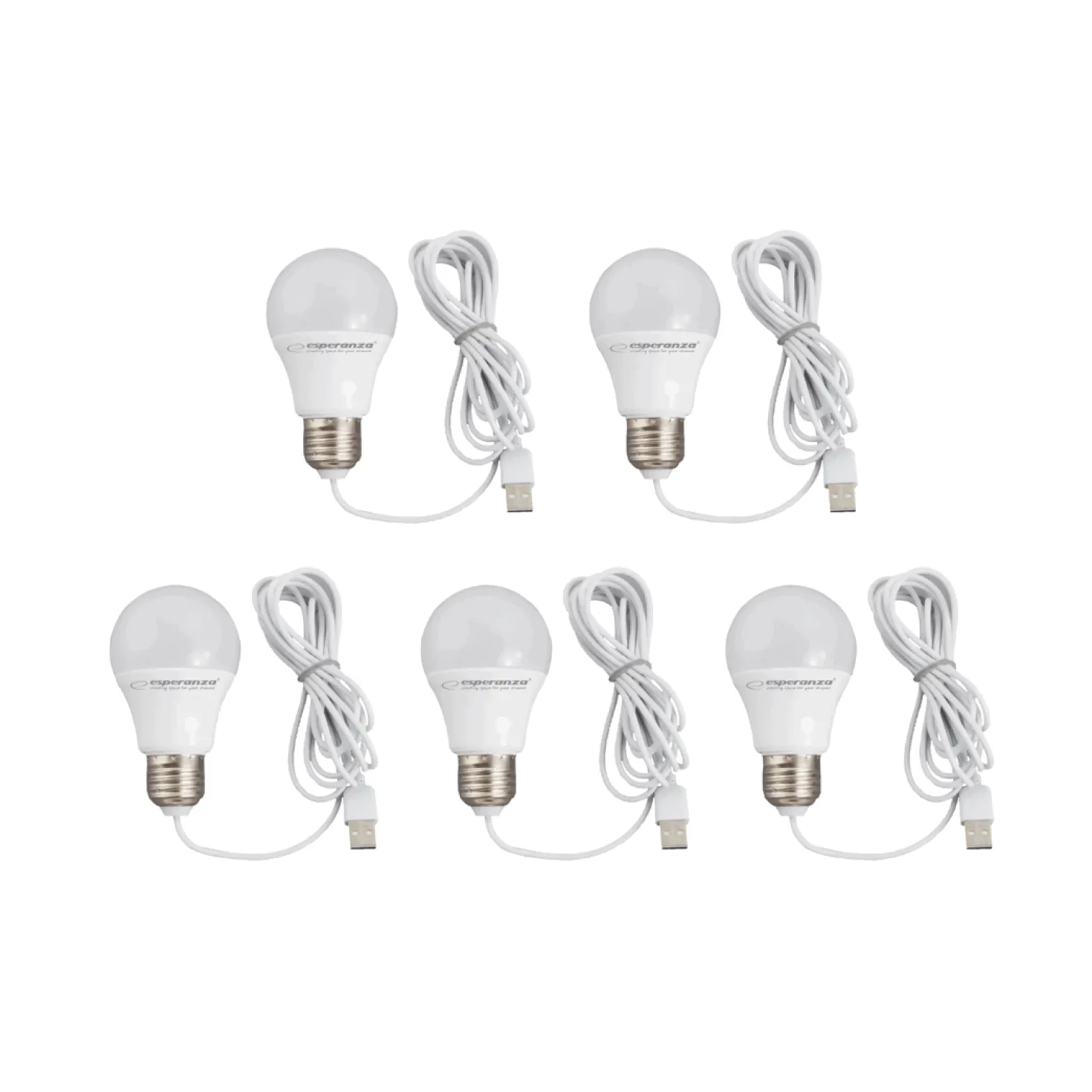 USB LED Pære | 5W | 5 stk