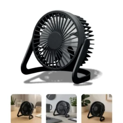 USB Ventilator | 5-Pak | Ø15cm | Bord Ventilator | Sort