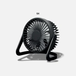 USB Ventilator | 5-Pak | Ø15cm | Bord Ventilator | Sort