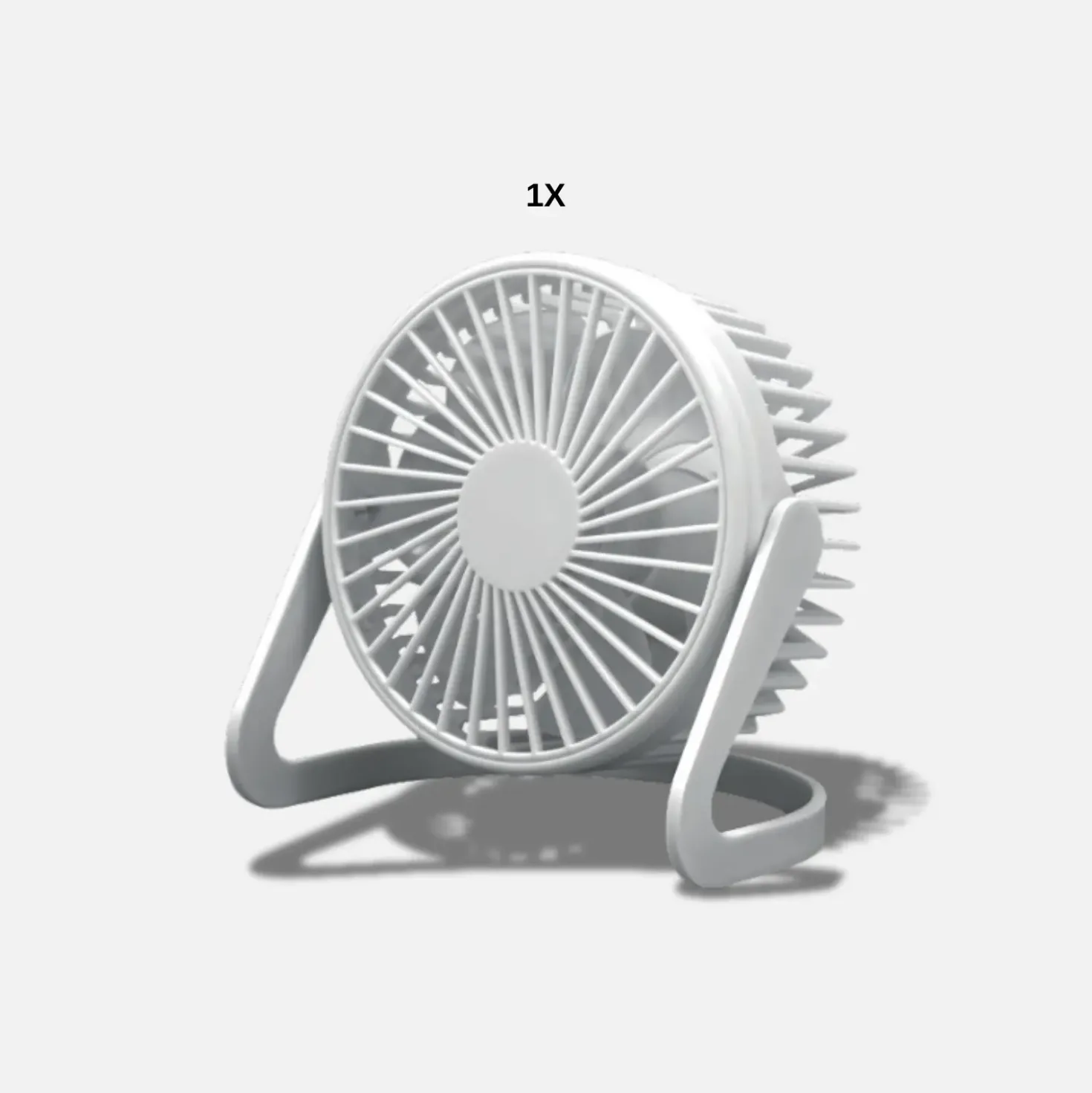 USB Ventilator | 5-Pak | Ø15cm | Bord Ventilator | Hvid