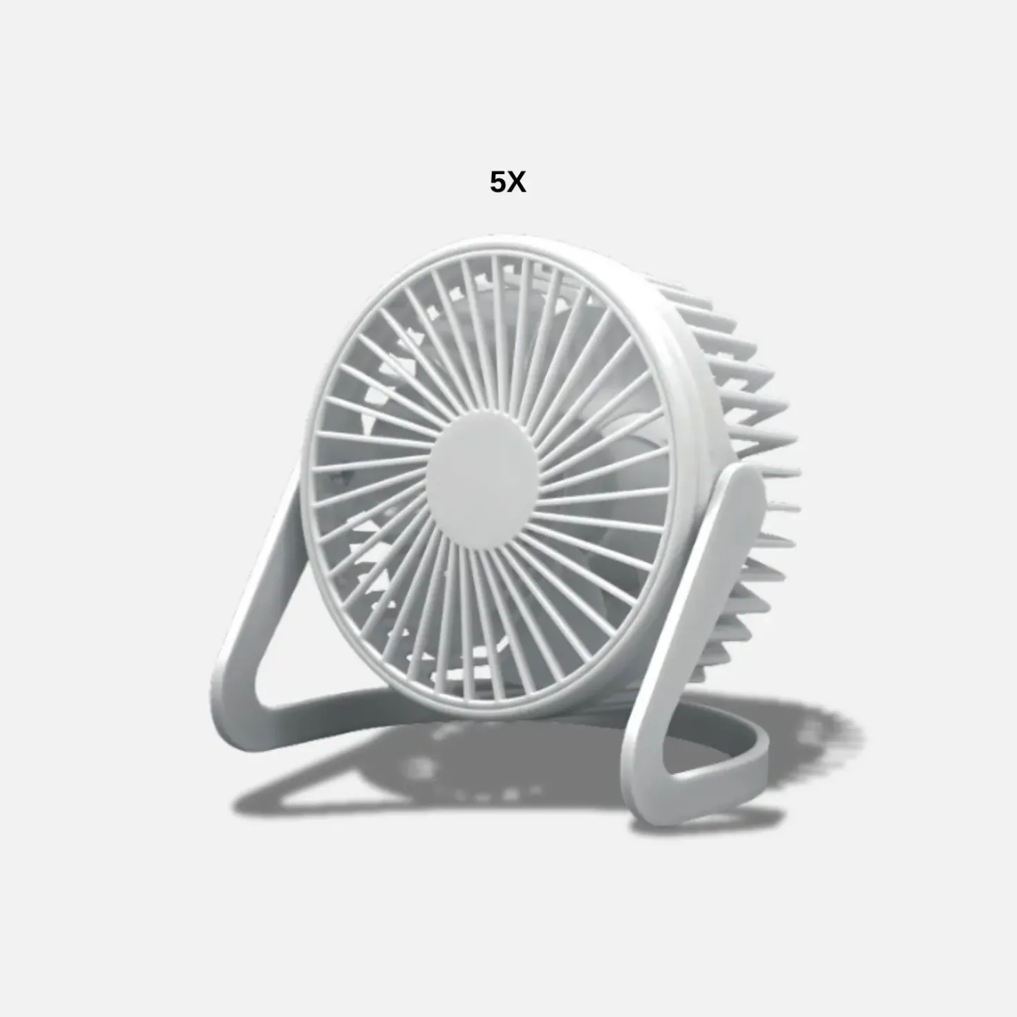 USB Ventilator | 5-Pak | Ø15cm | Bord Ventilator | Hvid