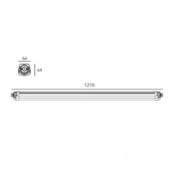 Vandtæt LED Armatur | 120cm | 4000K | 4680lm | 36W | LUMEXO | Hvid