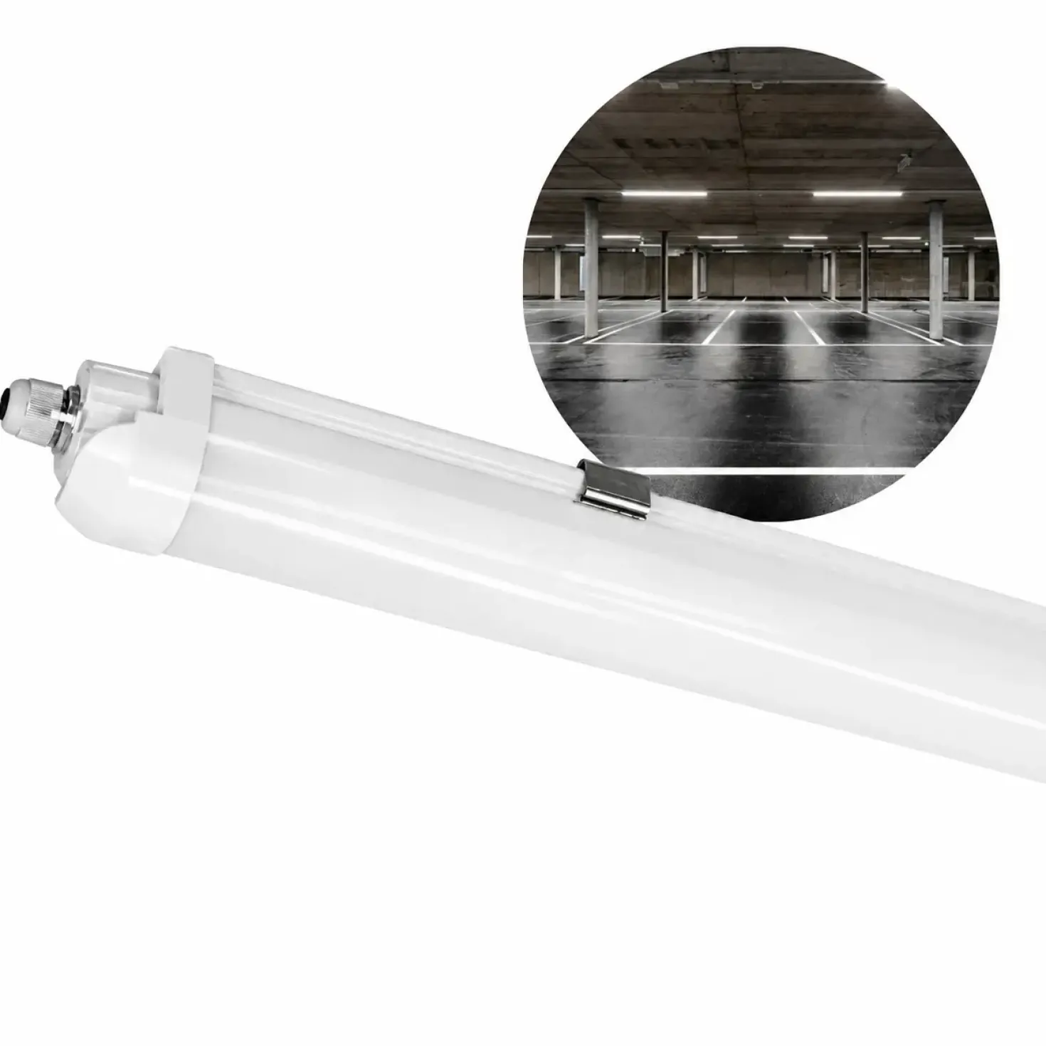 Vandtæt LED Armatur | 150cm | 4000K | 6500lm | 50W | LUMEXO | Hvid