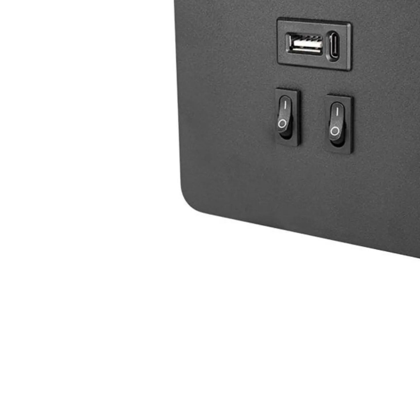 Væghængt Sengelampe Med USB Stik | USB Type A + C | LED Backlight | G9 | Messing Og Sort