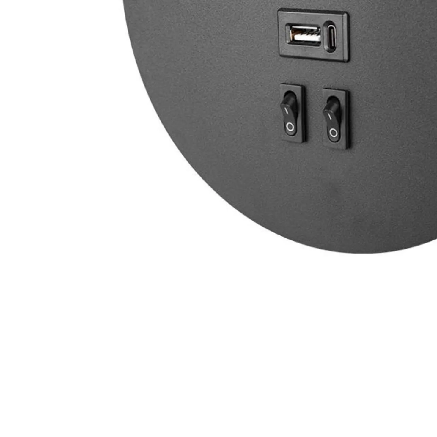 Væghængt Sengelampe Med USB Type A + C | LED Backlight | G9 | Sort