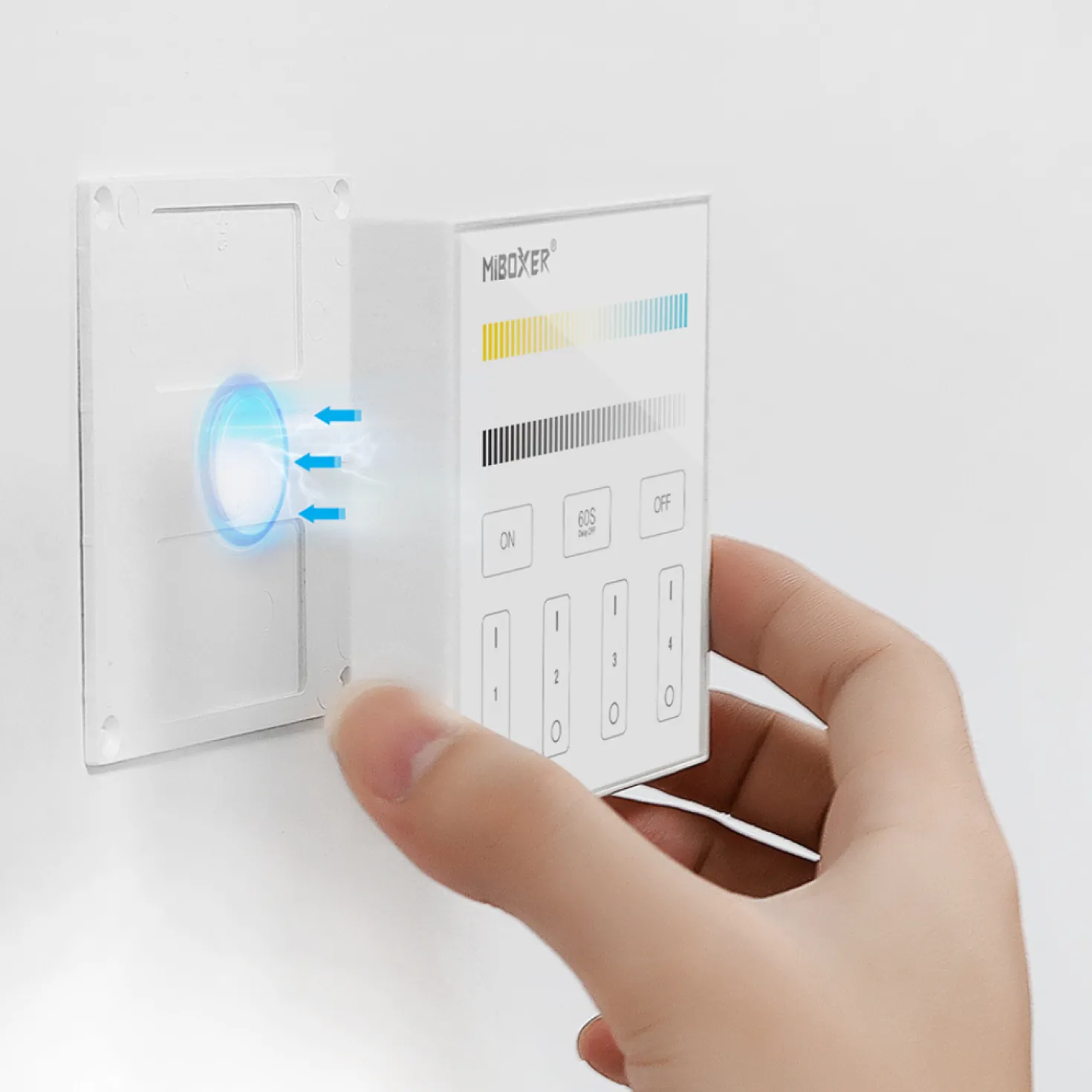Vægpanel | Mi-Light | 4-zoner | CCT + lysdæmper