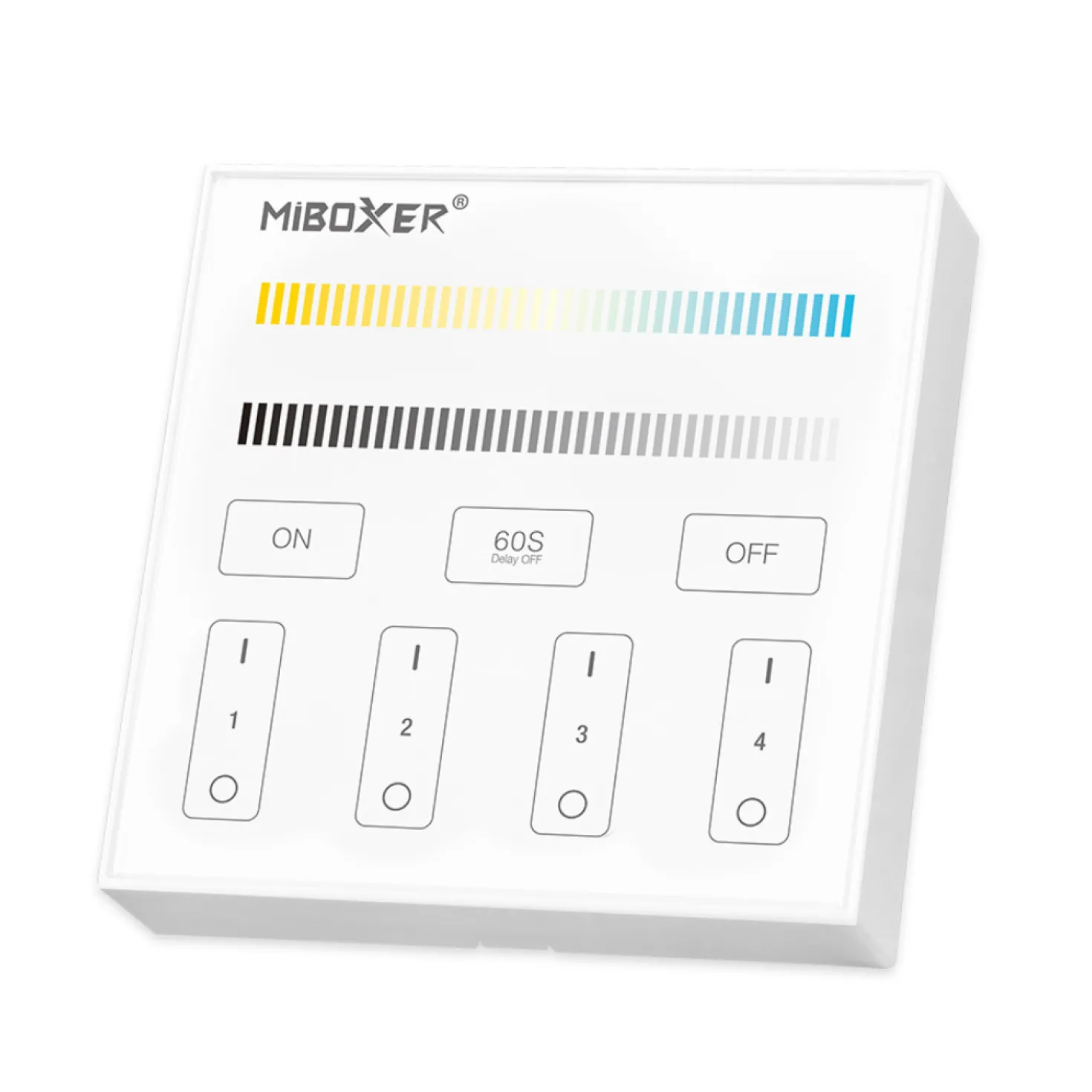 Vægpanel | Mi-Light | 4-zoner | CCT + lysdæmper