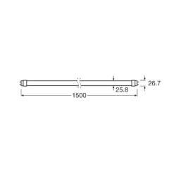 Vækstlys Armatur 150cm | 27 PPF | 18,3W | IP65 | Inkl. 2 stk Osram Grolys Rør | FLUORA