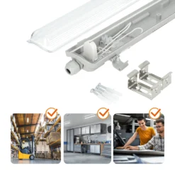 Vækstlys Armatur 150cm | 27 PPF | 18,3W | IP65 | Inkl. Osram Grolys Rør | FLUORA