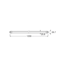 Vækstlys Armatur 120cm | 21 PPF | 15W | IP20 | Inkl. Osram Grolys Rør | FLUORA