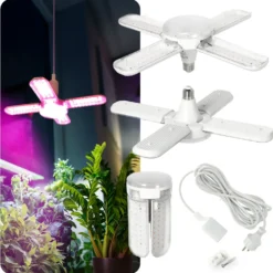 Vækstlys Lampe | Plug n Play | 59 PPF | 40W | Inkl. 5m kabel og beslag | BERLIN | Hvid